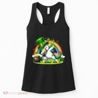 Cute St Patricks Day Dabbing Leprechaun Pony Women's Tank Top thumb 0