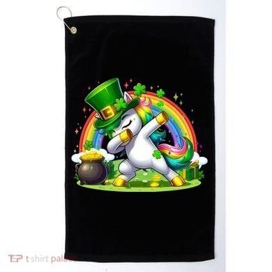 Cute St Patricks Day Dabbing Leprechaun Pony Golf Towel