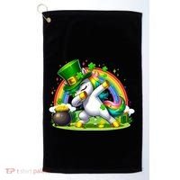 Cute St Patricks Day Dabbing Leprechaun Pony Golf Towel thumb 0