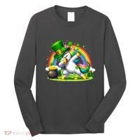 Cute St Patricks Day Dabbing Leprechaun Pony Long Sleeve Shirt thumb 0