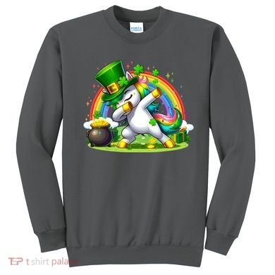 Cute St Patricks Day Dabbing Leprechaun Pony Sweatshirt