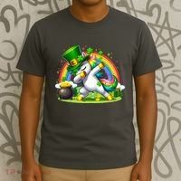 Cute St Patricks Day Dabbing Leprechaun Pony T-Shirt thumb 3