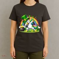 Cute St Patricks Day Dabbing Leprechaun Pony T-Shirt thumb 4