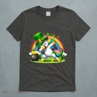 Cute St Patricks Day Dabbing Leprechaun Pony T-Shirt thumb 5
