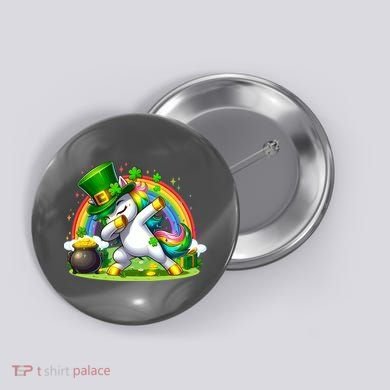 Cute St Patricks Day Dabbing Leprechaun Pony Button