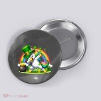 Cute St Patricks Day Dabbing Leprechaun Pony Button thumb 0