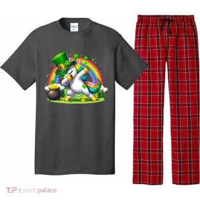 Cute St Patricks Day Dabbing Leprechaun Pony Pajama Set