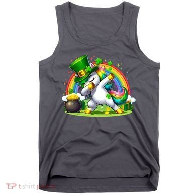 Cute St Patricks Day Dabbing Leprechaun Pony Tank Top