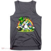 Cute St Patricks Day Dabbing Leprechaun Pony Tank Top thumb 0