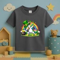 Cute St Patricks Day Dabbing Leprechaun Pony Toddler T-Shirt thumb 3