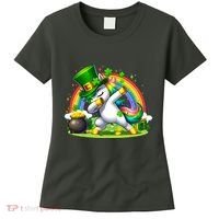 Cute St Patricks Day Dabbing Leprechaun Pony Women's T-Shirt thumb 0