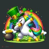 Cute St Patricks Day Dabbing Leprechaun Pony Women's T-Shirt thumb 6