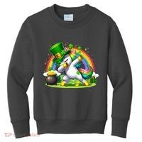 Cute St Patricks Day Dabbing Leprechaun Pony Kids Sweatshirt thumb 0
