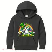 Cute St Patricks Day Dabbing Leprechaun Pony Kids Hoodie thumb 0