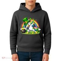 Cute St Patricks Day Dabbing Leprechaun Pony Kids Hoodie thumb 4