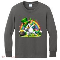 Cute St Patricks Day Dabbing Leprechaun Pony Kids Long Sleeve Shirt thumb 0