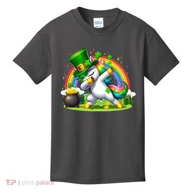 Cute St Patricks Day Dabbing Leprechaun Pony Kids T-Shirt