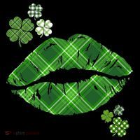 Cute St Patrick's Day Green Plaid Lip Print Coffee Mug thumb 5