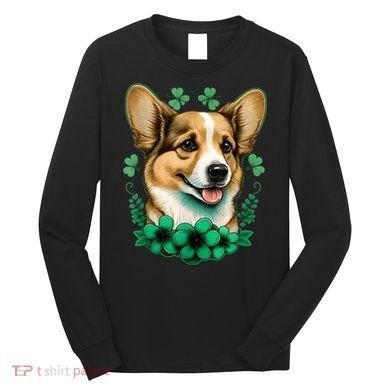 Corgi St. Patricks Day: Fun For Corgi And Irish Lovers Long Sleeve Shirt