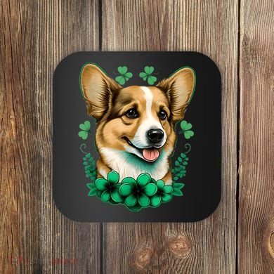 Corgi St. Patricks Day: Fun For Corgi And Irish Lovers Coaster