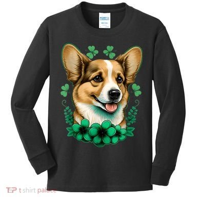 Corgi St. Patricks Day: Fun For Corgi And Irish Lovers Kids Long Sleeve Shirt