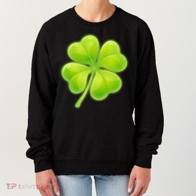 Cute St Patricks Day Lucky Glowing Shamrock Clover Women's Sweatshirt