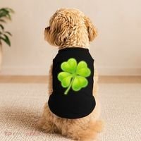 Cute St Patricks Day Lucky Glowing Shamrock Clover Doggie Tank thumb 2
