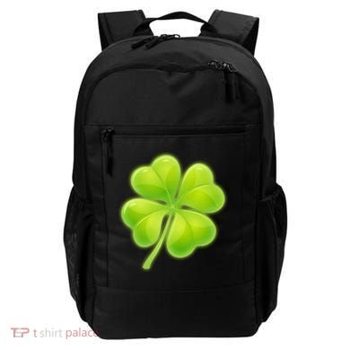 Cute St Patricks Day Lucky Glowing Shamrock Clover Backpack
