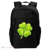 Cute St Patricks Day Lucky Glowing Shamrock Clover Backpack thumb 0