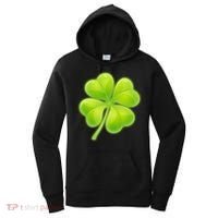 Cute St Patricks Day Lucky Glowing Shamrock Clover Women's Hoodie thumb 0