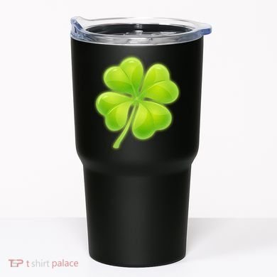 Cute St Patricks Day Lucky Glowing Shamrock Clover Tumbler