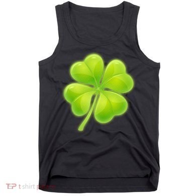 Cute St Patricks Day Lucky Glowing Shamrock Clover Tank Top
