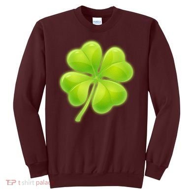 Cute St Patricks Day Lucky Glowing Shamrock Clover Sweatshirt