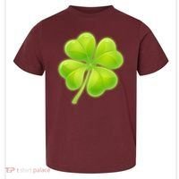 Cute St Patricks Day Lucky Glowing Shamrock Clover Toddler T-Shirt thumb 0