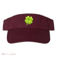 Cute St Patricks Day Lucky Glowing Shamrock Clover Visor thumb 0