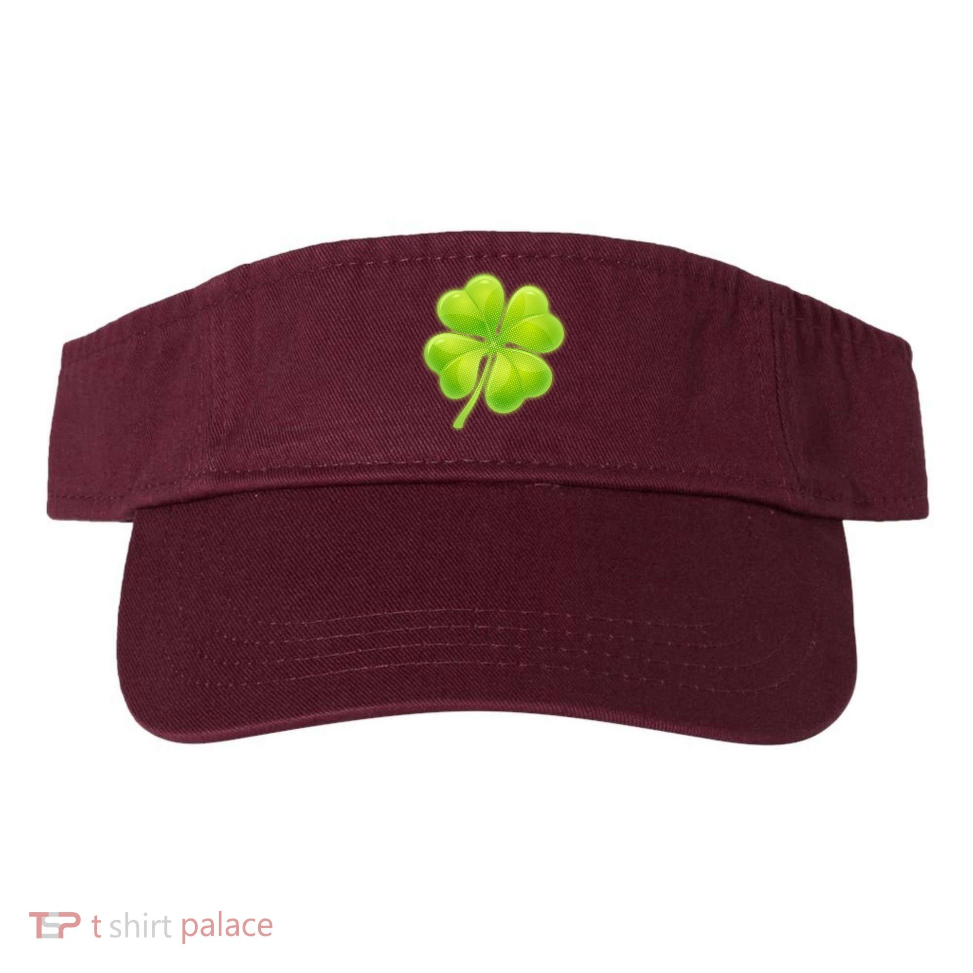 Cute St Patricks Day Lucky Glowing Shamrock Clover Visor