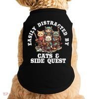 Cats Side Quest Distracted Tabletop Funny Doggie Tank thumb 0