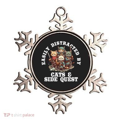 Cats Side Quest Distracted Tabletop Funny Ornament