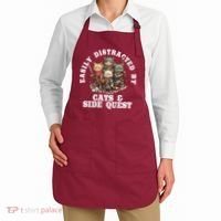 Cats Side Quest Distracted Tabletop Funny Apron thumb 2
