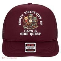 Cats Side Quest Distracted Tabletop Funny Hat thumb 0