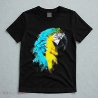 Colourful Scarlet Red Macaw Parrot Bird Painting Of Watercolour T-Shirt thumb 5