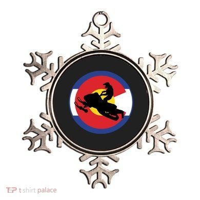 Colorado Snowmobile Rider Snowmobiling In Colorado Gift Ornament
