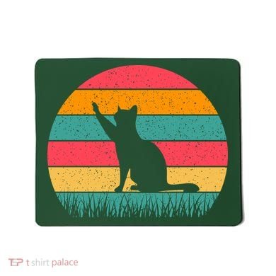 Cat Sunset Retro Vintage Mousepad