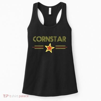 Corn Star Retro 80s Cornhole Team Funny Vintage Graphic Women's Tank Top