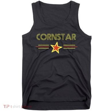 Corn Star Retro 80s Cornhole Team Funny Vintage Graphic Tank Top