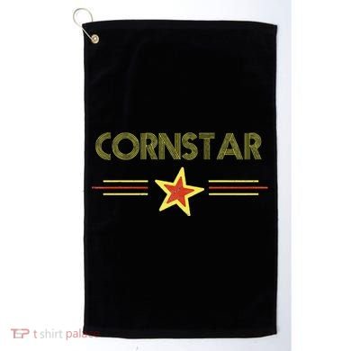 Corn Star Retro 80s Cornhole Team Funny Vintage Graphic Golf Towel