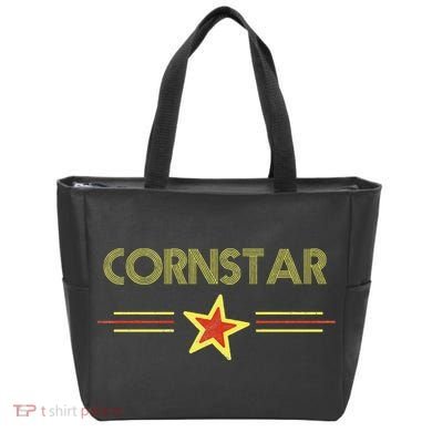 Corn Star Retro 80s Cornhole Team Funny Vintage Graphic Tote Bag