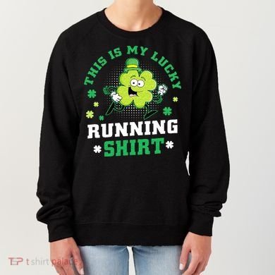 Cute Shamrock Running St Patricks Day Lucky Running Team Women's Sweatshirt