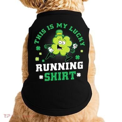 Cute Shamrock Running St Patricks Day Lucky Running Team Doggie Tank