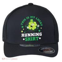 Cute Shamrock Running St Patricks Day Lucky Running Team Flexfit Unipanel Trucker Cap thumb 0
